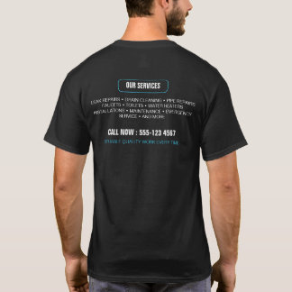 T-shirt Services de plomberie professionnels Plombier bleu