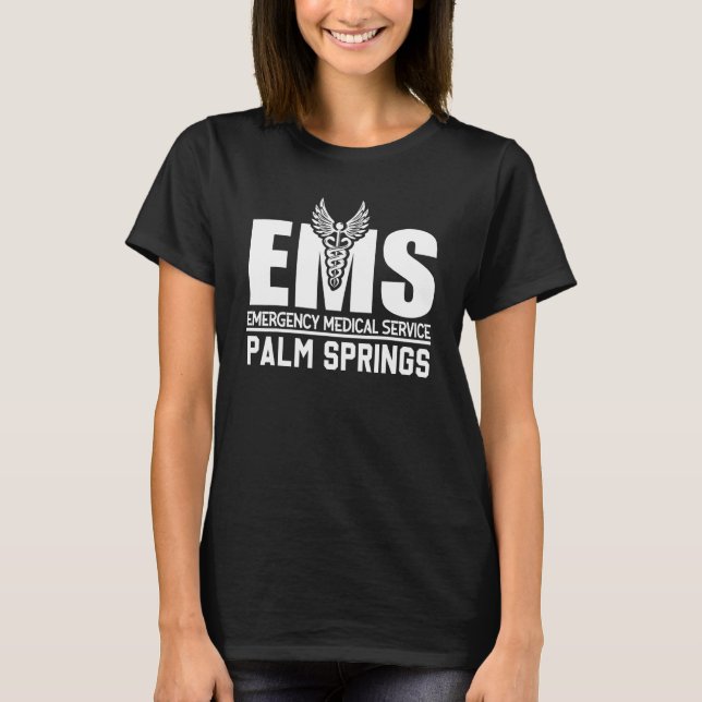 T-shirt Services Médicales d'urgence réfléchis Palm Spring (Devant)