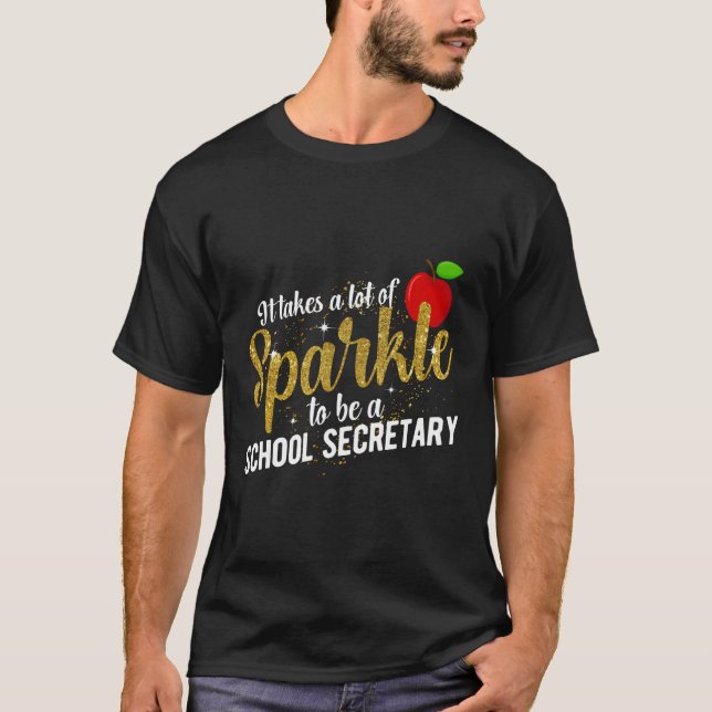 T-shirt Servir D'École Secrétaire D'École De Jour (Devant)