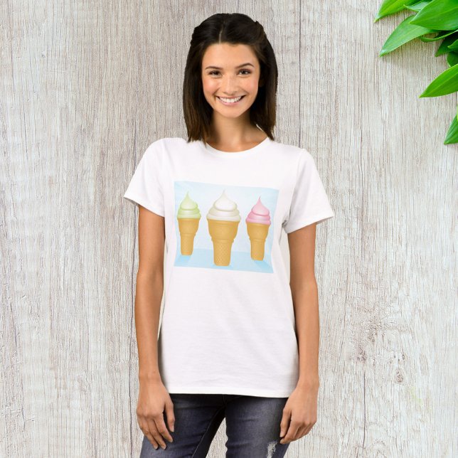 T-shirt Servir Doux Crème de glace cônes amusant Dessert d (Créateur téléchargé)