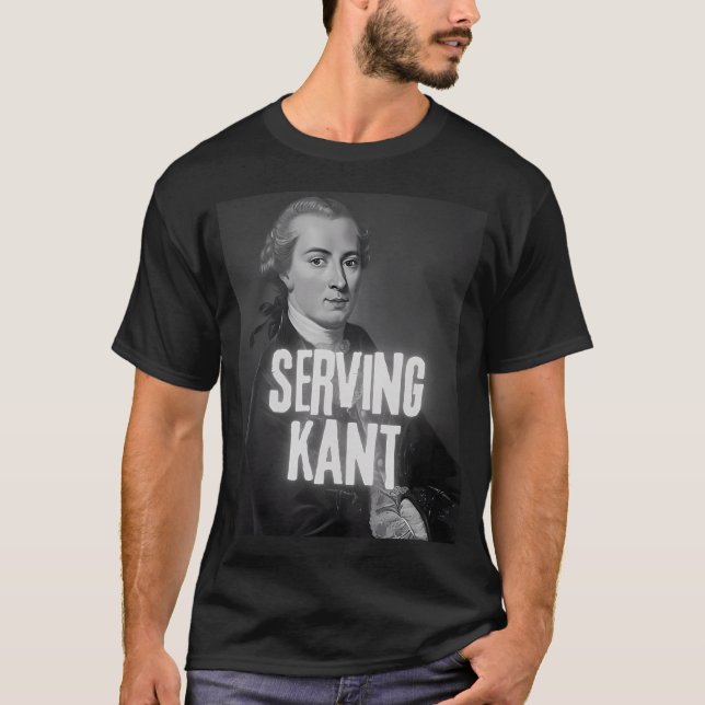 T-shirt Servir la blague de philosophie Kant (Devant)