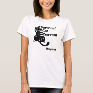 T-shirt Serviteur de chat personnel Nom personnalisé T-shi