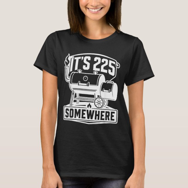 T-shirt Ses 225 quelque part barbecues à fumée pitmasters  (Devant)
