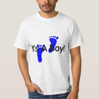 T-shirt Ses empreintes de pas d'un bébé de garçon