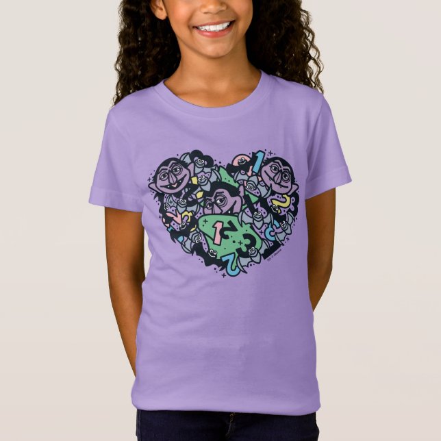T-Shirt Sésame Sésame | Comte von Count Doodle Heart (Devant)