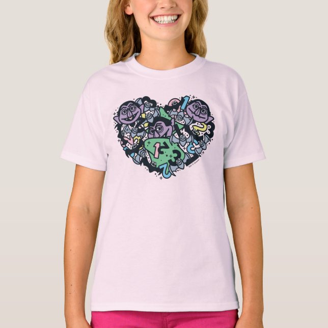T-shirt Sésame Sésame | Comte von Count Doodle Heart (Devant)