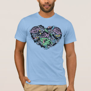 T-shirt Sésame Sésame   Comte von Count Doodle Heart