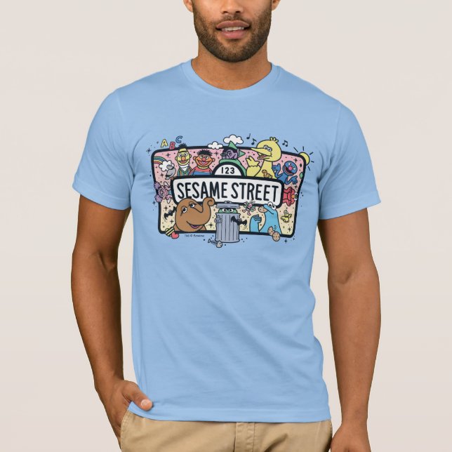 T-shirt Sésame Sésame | Sesame Pals signe de Doodle (Devant)