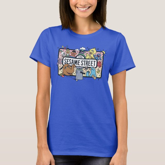 T-shirt Sésame Sésame | Sesame Pals signe de Doodle (Devant)