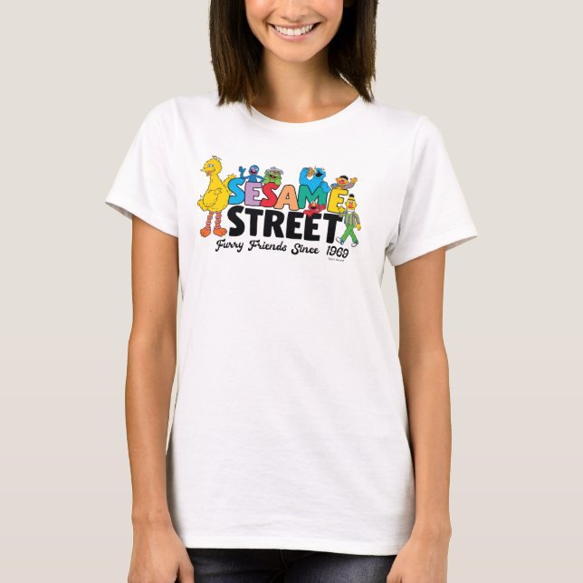 T-shirt Sesame Street | Amis à Poils Depuis 1969 (Devant)