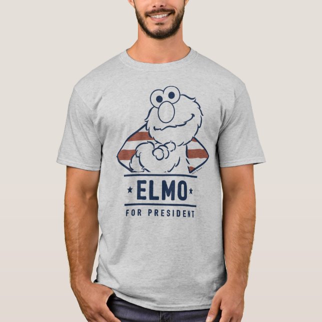 T-shirt Sesame Street | Elmo pour Président Vintage (Devant)