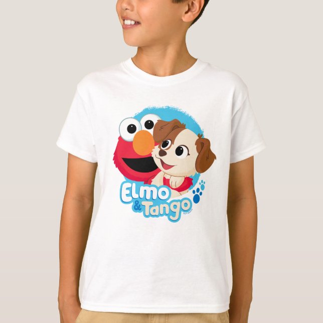 T-shirt Sesame Street | Elmo & Tango Badge (Devant)