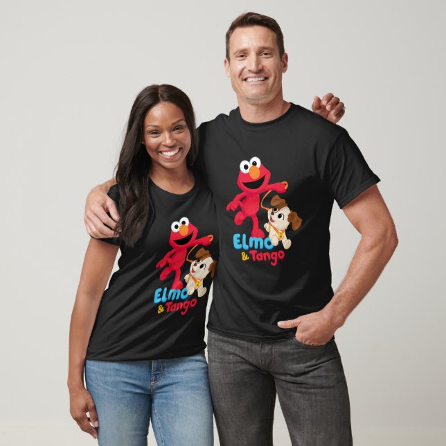 T-shirt Sesame Street | Elmo & Tango en course (Unisexe)