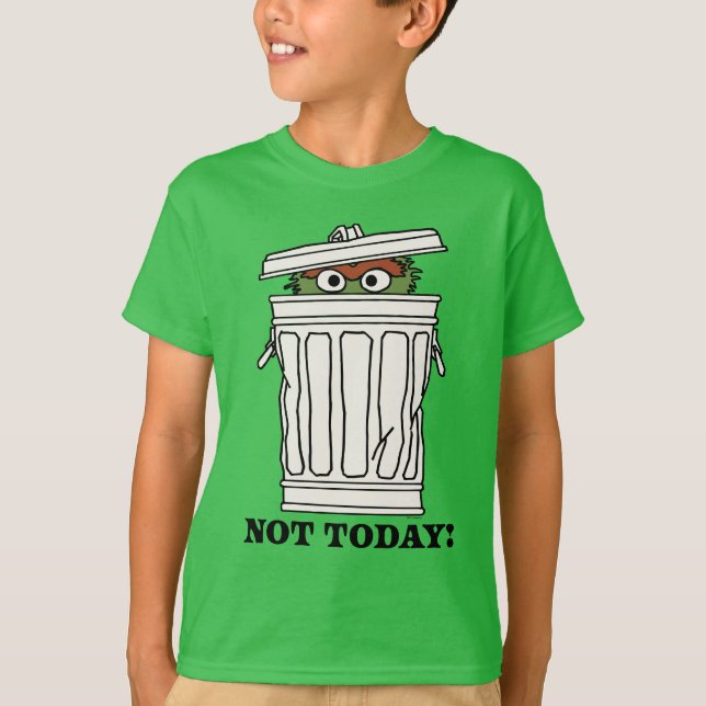 T-shirt Sesame Street | Oscar le grincheux pas aujourd'hui (Devant)