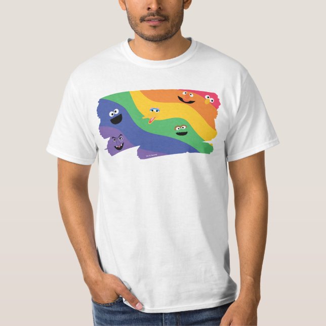 T-shirt Sesame Street Pals Rainbow (Devant)