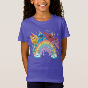 T-Shirt Sesame Street Unicorn Arc-en-ciel