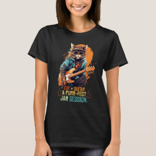 T-shirt Session de jam de chats pour des garçons de rock'n