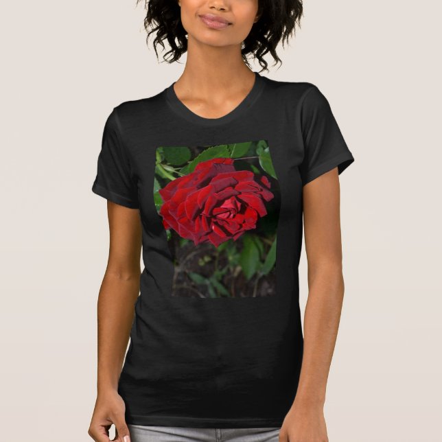T-shirt S'est levé dans rouge-foncé (Devant)