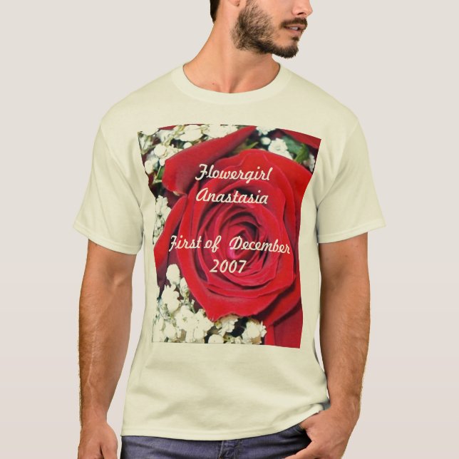 T-shirt s'est levé, Flowergirl AnastasiaFirst de décembre (Devant)
