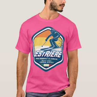 T-shirt Sestriere Italie Ski Alpes italiennes 02 Actif