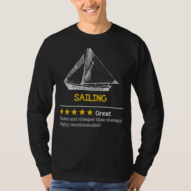 T-shirt Set Sail for Smiles : Voile - Moins cher, Plus rap (Devant)