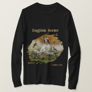 T-shirt Setter anglais avec faisans, art
