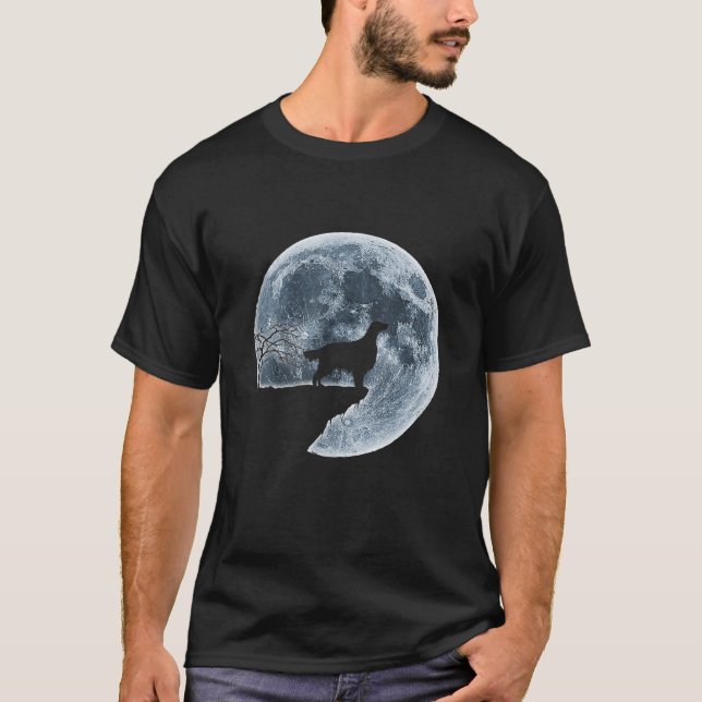 T-shirt Setter irlandais Costume Halloween Lune Silhouette (Devant)