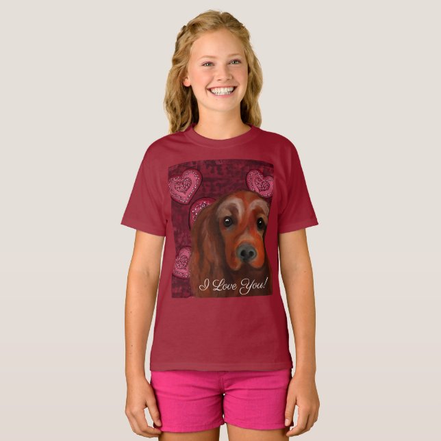 T-shirt Setter Rouge Irlandais     (Devant entier)