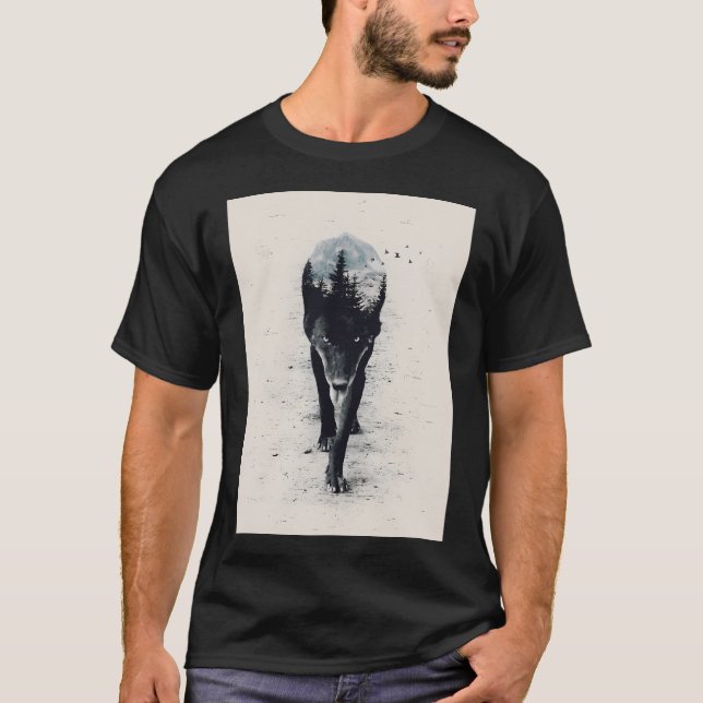 T-shirt Seul dans les bois (Devant)