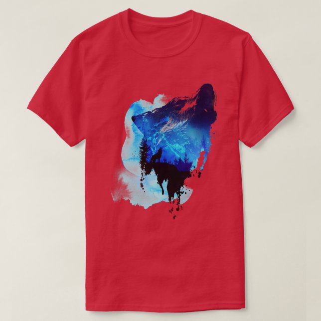 T-shirt Seul En Tant Que Loup (Design devant)