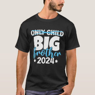 T-shirt Seul enfant grand frère 2024 garçon promu en grand
