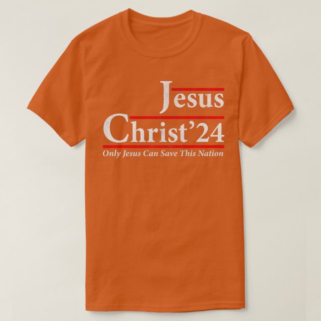 T-shirt Seul Jésus peut sauver cette nation Jésus Christ 2 (Design devant)