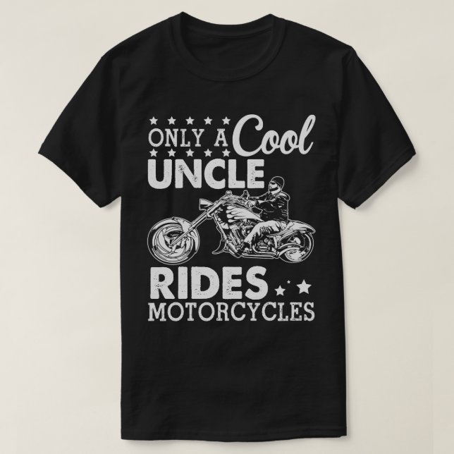 T-shirt Seul Un Oncle Cool Fait Circuler Des Motos Heureux (Design devant)