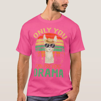T-shirt Seul Vous Pouvez Empêcher Le Drama Llama Camping