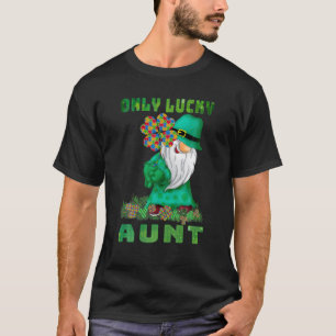 T-shirt Seule une tante chanceuse Gnomes Autisme St Patric