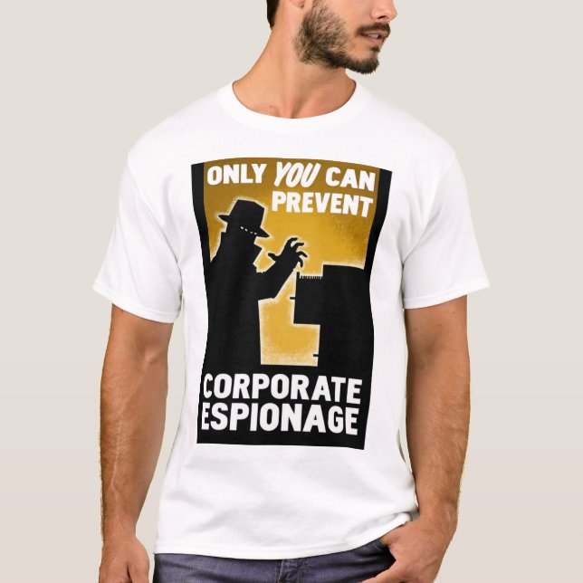 T-shirt Seulement vous pouvez empêcher l'affiche d'espionn (Devant)