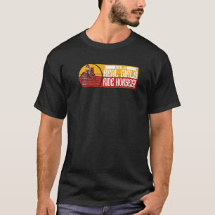 T-shirt Seules de vraies filles font du cheval sauvage Bar
