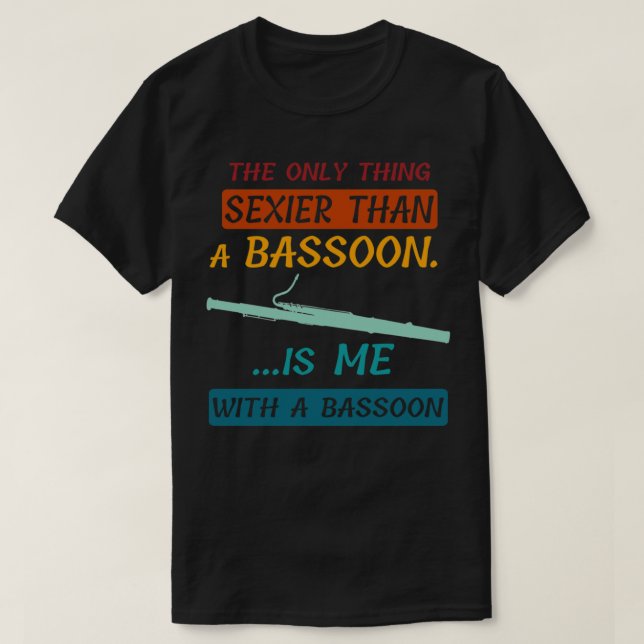 T-shirt Seuls les meurtres dans l'immeuble - Sexy Bassoon  (Design devant)