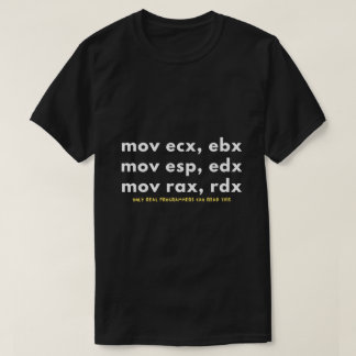 T-shirt Seuls les programmeurs réels peuvent lire ce code