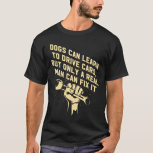 T-shirt Seuls les vrais hommes réparent les voitures Humou