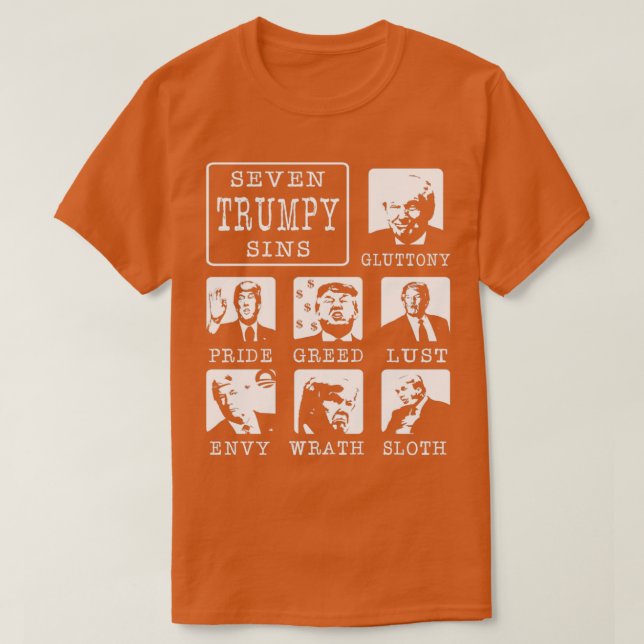 T-shirt Seven Trumpy Sins (Design devant)