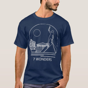 T-shirt Seven Wonders Board Conception de jeu - Tabletop