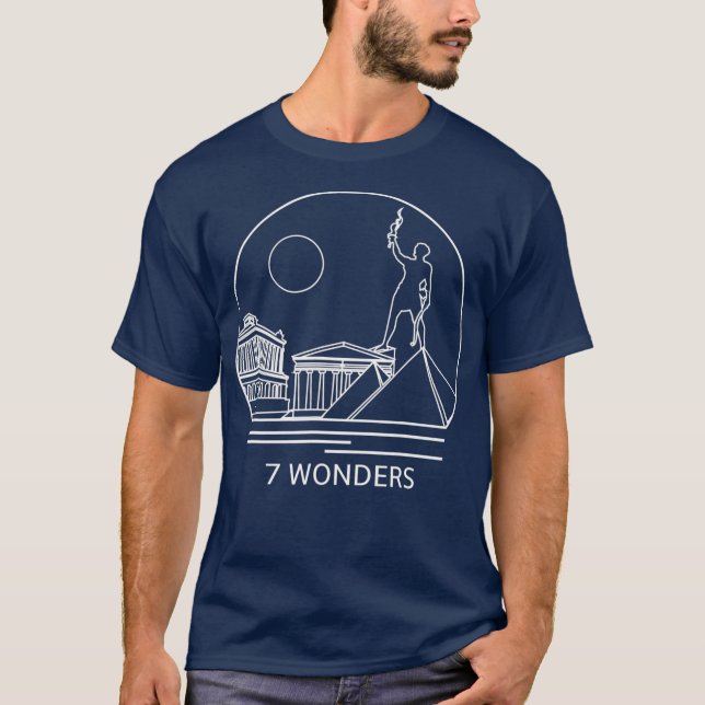 T-shirt Seven Wonders Board Conception de jeu - Tabletop (Devant)
