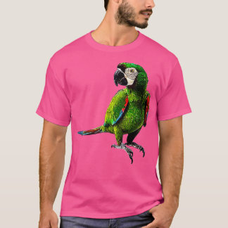 T-shirt Sévère Macaw Beau châtaignier à la mâchoire fronta