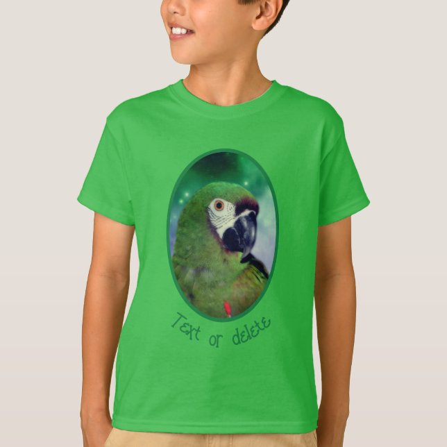 T-shirt Severe Macaw Parrot Close Up Personalized (Devant)
