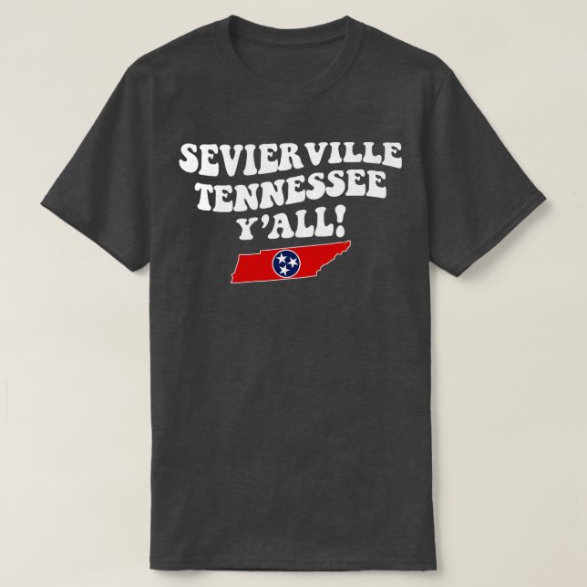 T-shirt Sevierville Tennessee TN Drapeau mignon Sud Sayin (Design devant)