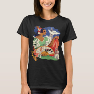 T-shirt Séville Espagne Danseuse de Flamenco Rouge Voyage