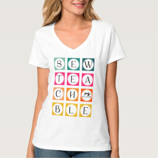 T-shirt Sewteachable Colorful Squares