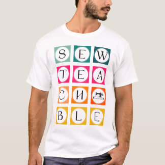 T-shirt Sewteachable Colorful Squares