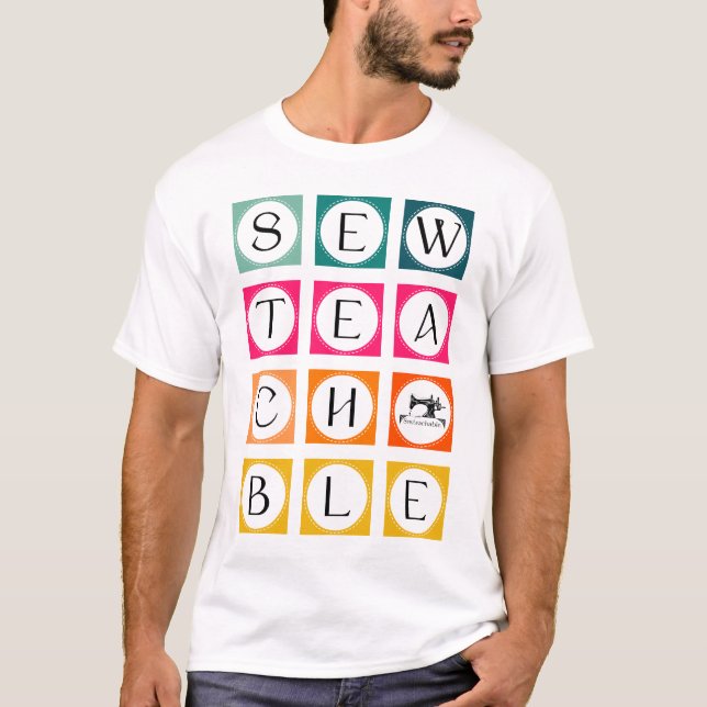 T-shirt Sewteachable Colorful Squares (Devant)